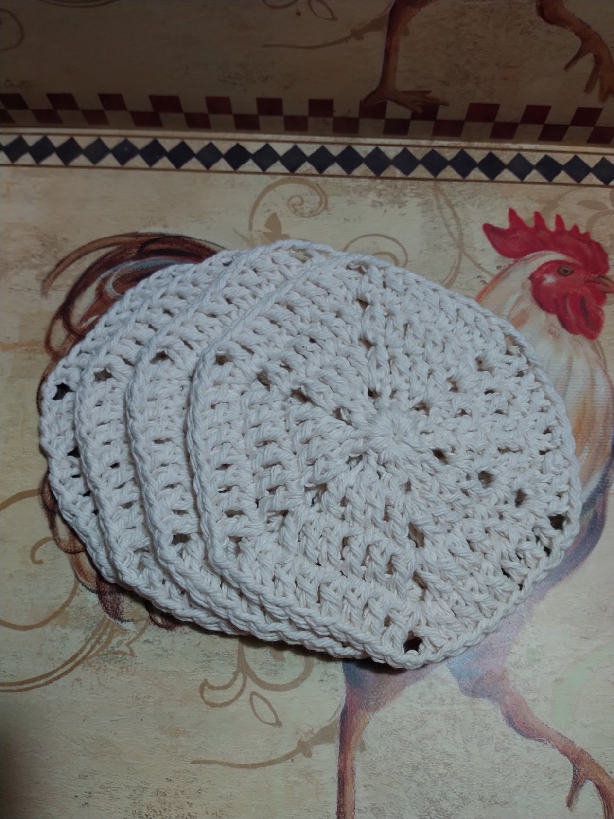 HEXAGON CROCHET COASTERS