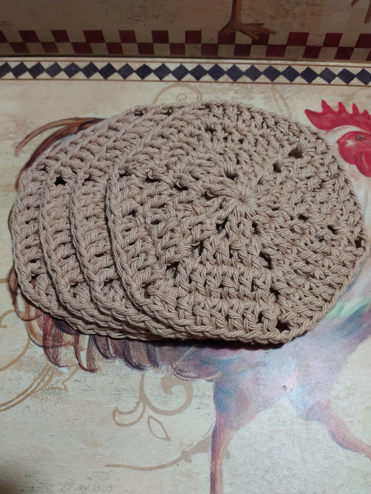 HEXAGON CROCHET COASTERS